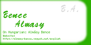 bence almasy business card