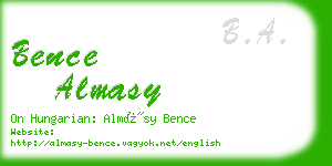 bence almasy business card